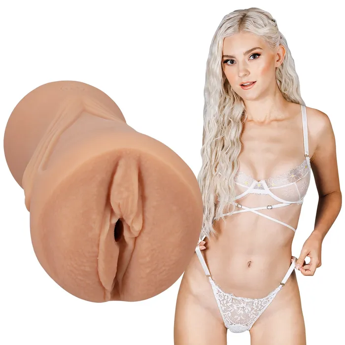 Doc Johnson Male Sex Toys Signature Strokers Eva Elfie Ultraskyn Pocket Pussy Vanilla