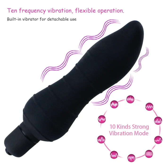 Female Sex Toys SEXSOHO Official Store Silicone Vibrating Butt Plugs Anal Vibrator 10 Speeds Powerful Massager