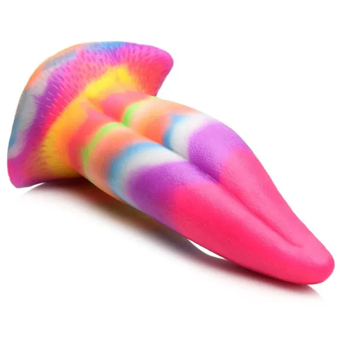 Female Sex Toys XR Brands Creature Cocks Unicorn Kiss Unicorn Tongue GlowintheDark Silicone Dildo