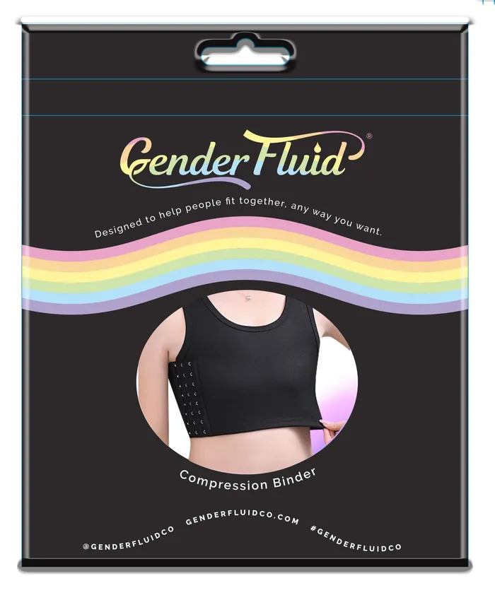 Gender Fluid Chest Compression Binder 2xl Black Gender Fluid Anal