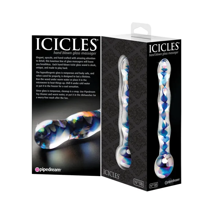 Icicles No 8 Hand Blown Glass Massager Pipedream Dildos