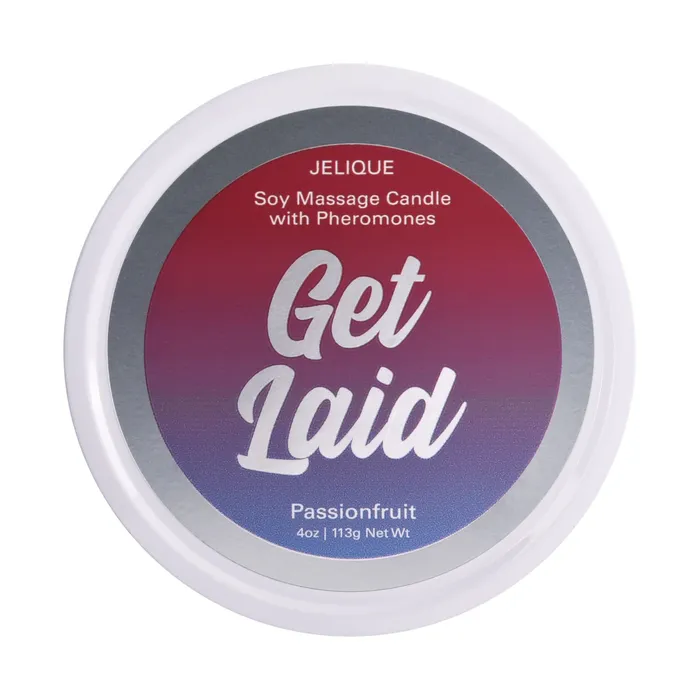 Jelique Products Vibrators Mood Candle Get Laid Passion Fruit 4 Oz Jar