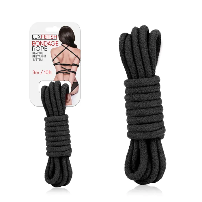 Lux Fetish Anal Sexy Bondage Rope 3m 10ft Black