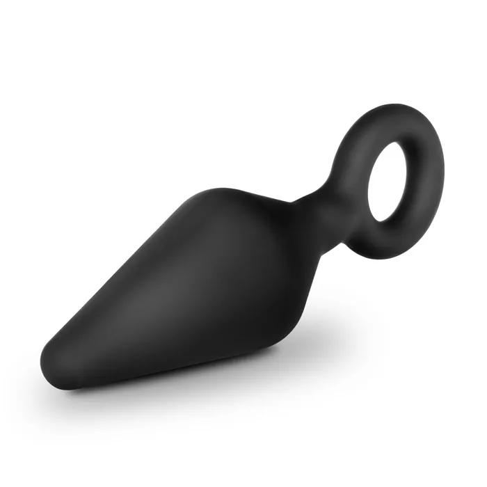 Male Sex Toys Blush Novelties Anal Adventures Platinum Silicone Loop Plug Large Black