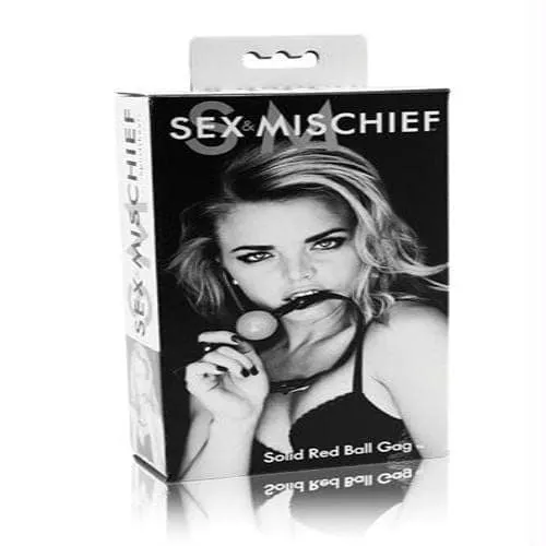 Male Sex Toys Sportsheets Sex and Mischief Solid Ball Gag Red