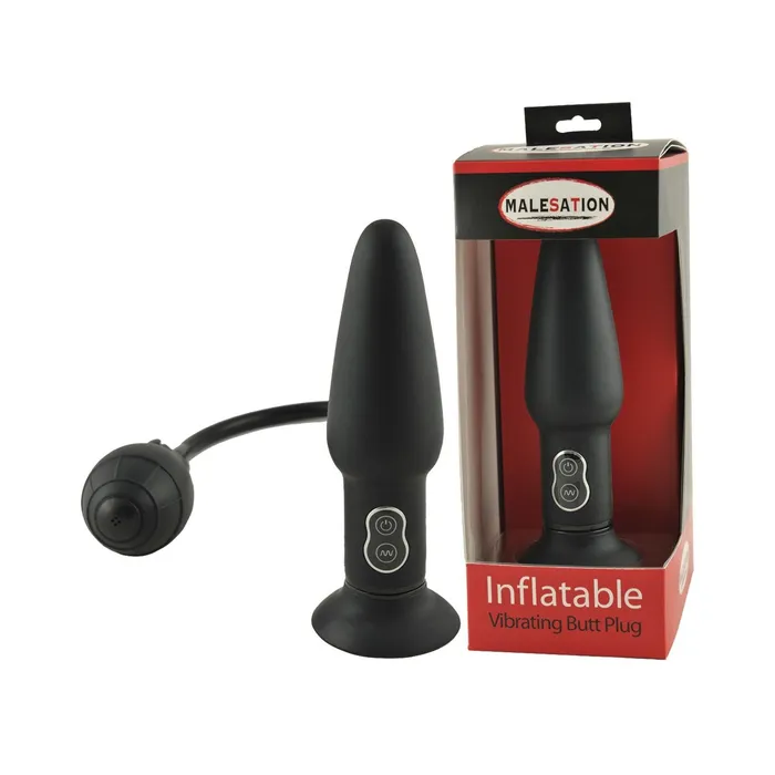 Malestation Male Sex Toys Malesation Inflatable Butt Plug w Vibration