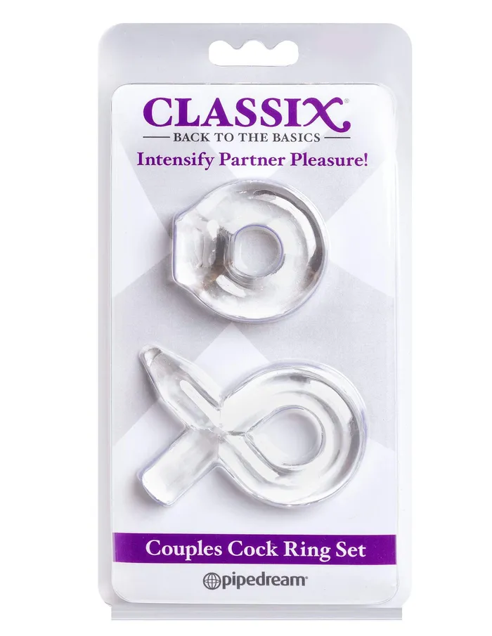 Pipedream Couples Classix Couples Cock Ring Set Clear