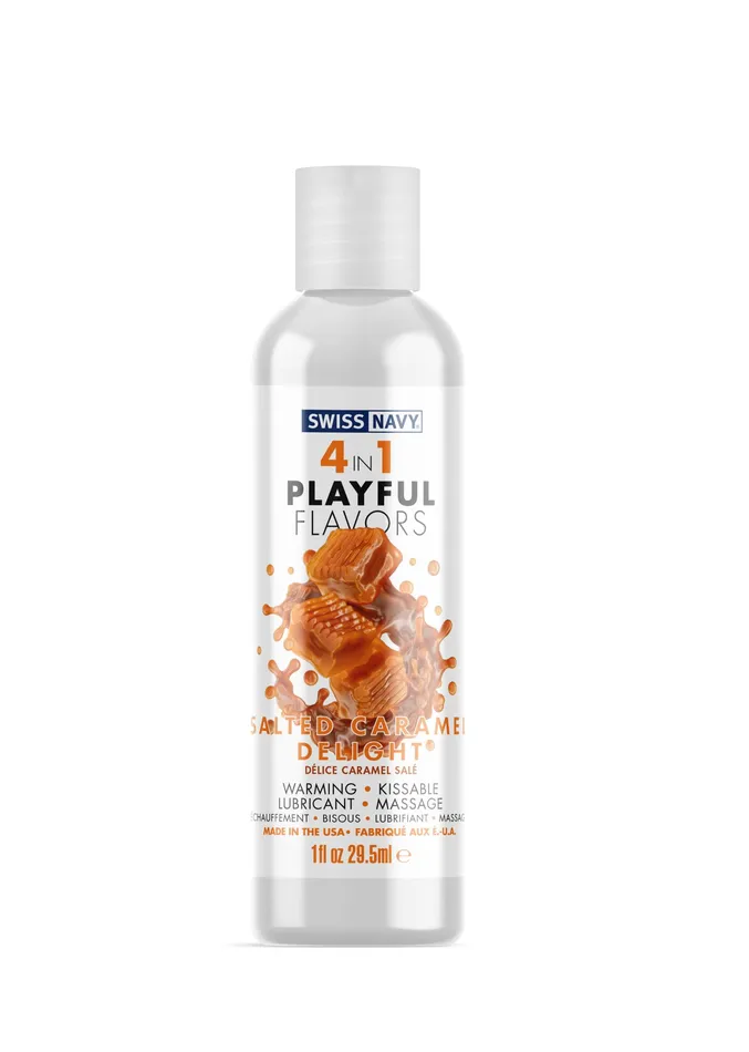 Swiss Navy 4in1 Playful Flavors Salted Caramel Delight 1 Fl Oz MD Science Lab Female Sex Toys