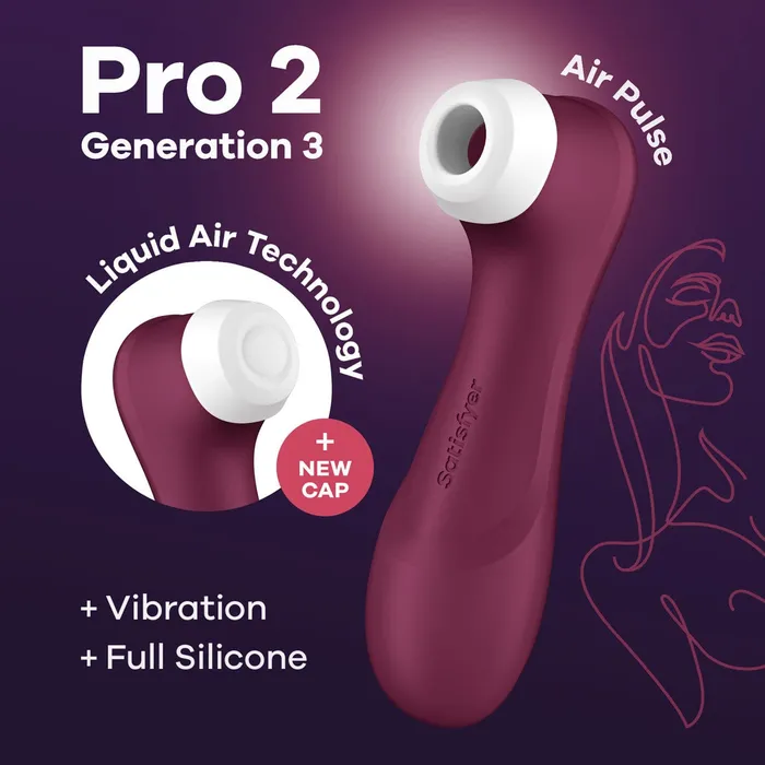 Vibrators Satisfyer Pro 2 Generation 3 Liquid Air Technology Red Wine Satisfyer