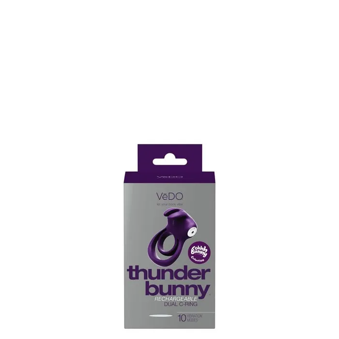 Vibrators VeDO Thunder Bunny Rechargeable Dual Ring Perfectly Purple