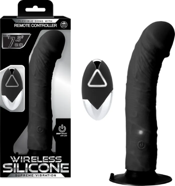 75 Remote Control Dong Sex Toy Adult Pleasure Black Nanma Female Sex Toys