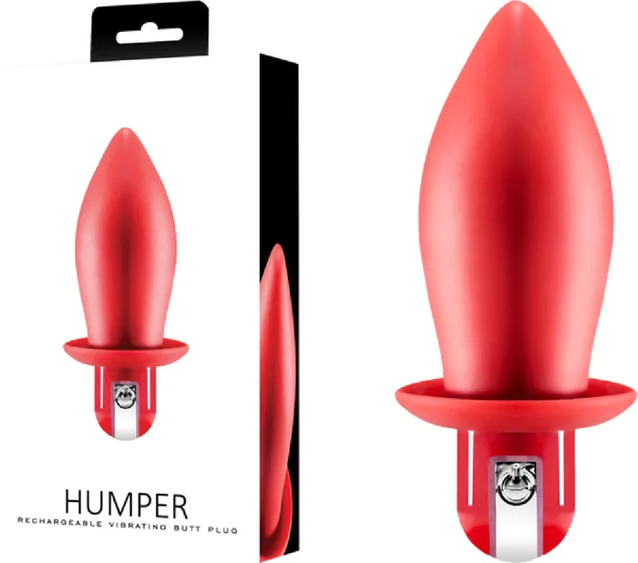 Anal Excellent Power Humper Rechargeable Vibrating Butt Plug Red