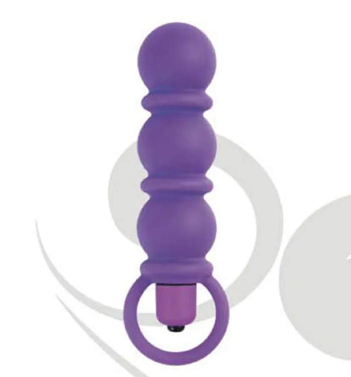 Anal Xa Xa Xoom Beaded Vibrating Anal Probe Purple Xsales2