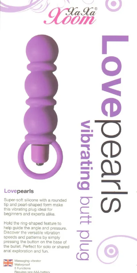 Anal Xa Xa Xoom Beaded Vibrating Anal Probe Purple Xsales2