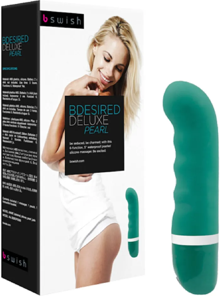 B Swish Vibrators BDESIRED Deluxe Pearl Multi Speed Vibrator Pleasure Toy by Bswish Jade Green