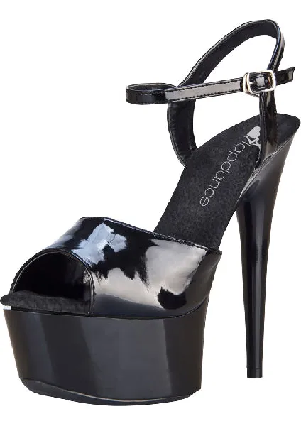 Black Platform Sandal With Quick Release Strap 6in Heel Size 9 Xgen Shoes Female Sex Toys