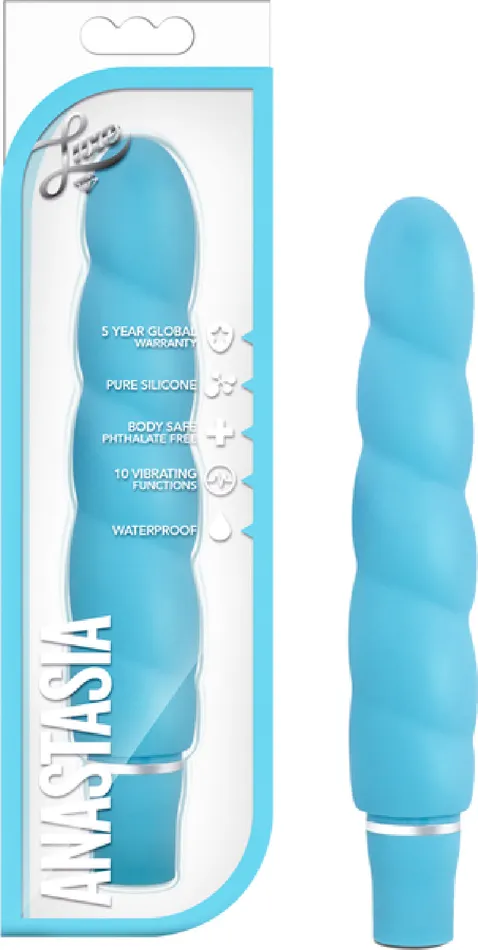 Blush Novelties Luxe Anastasia Multi Function Pleasure Sex Toy Dildo Vibrator Aqua Vibrators