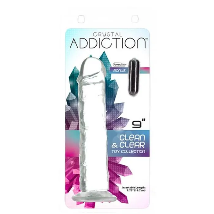 Dildos Addiction Crystal Dildo Straight 9in Clear