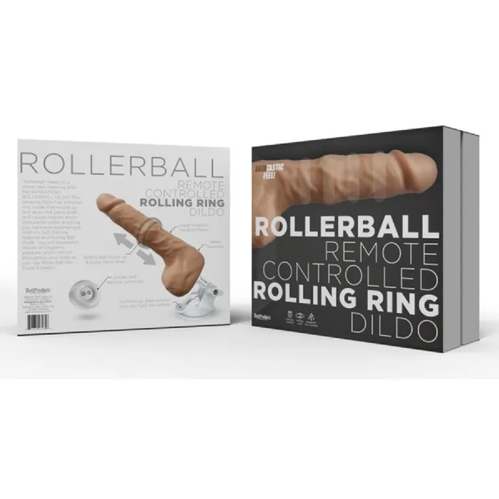 Dildos Hott Products Unlimited Rollerball Remote Controlled Rolling Dildo Flesh