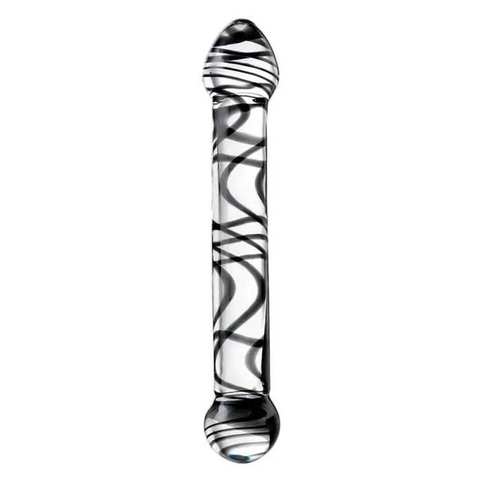 Dildos Sexus Glass Sexus Glass Dildo Duo Black Swirl 205cm