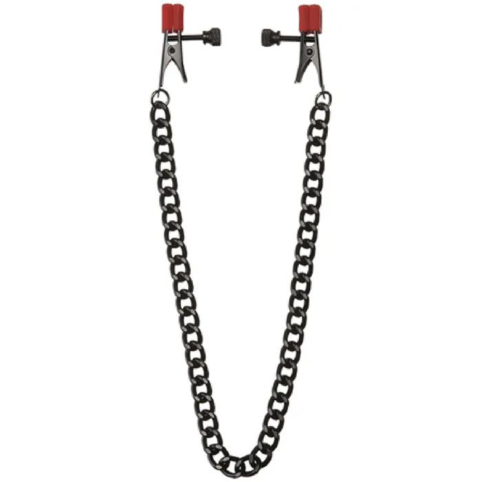 Doc Johnson Chain Nipple Clips With Heavy Chain Silicone Tips Bondage Sex Toy Couples