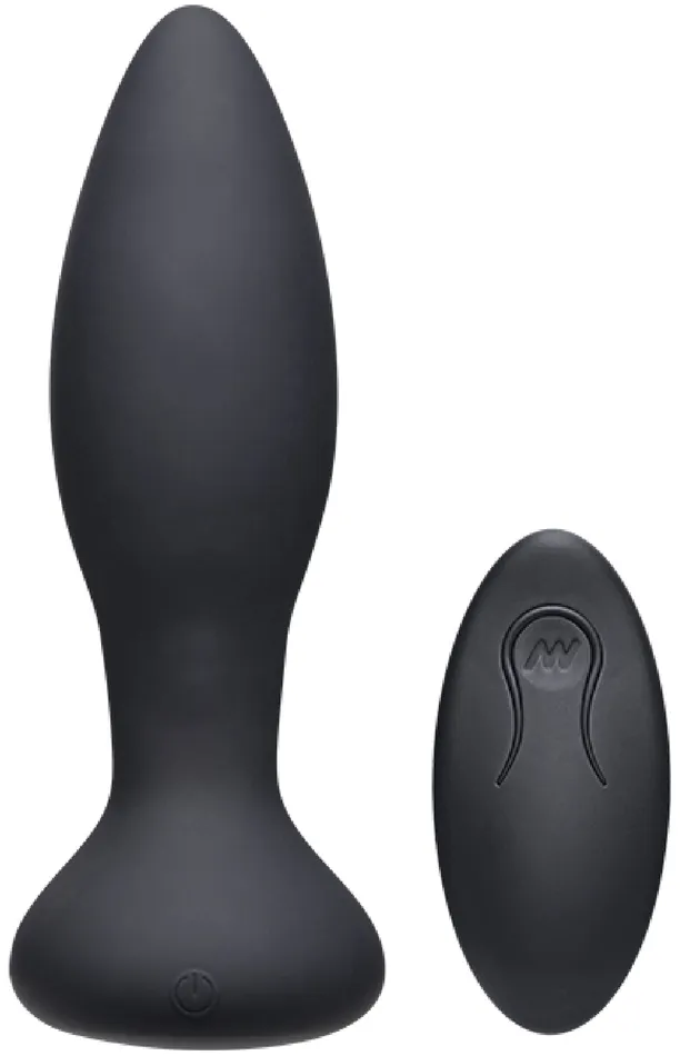 Doc Johnson Male Sex Toys Thrust Experienced Rechargeable Silicone Anal Plug With Remote Black