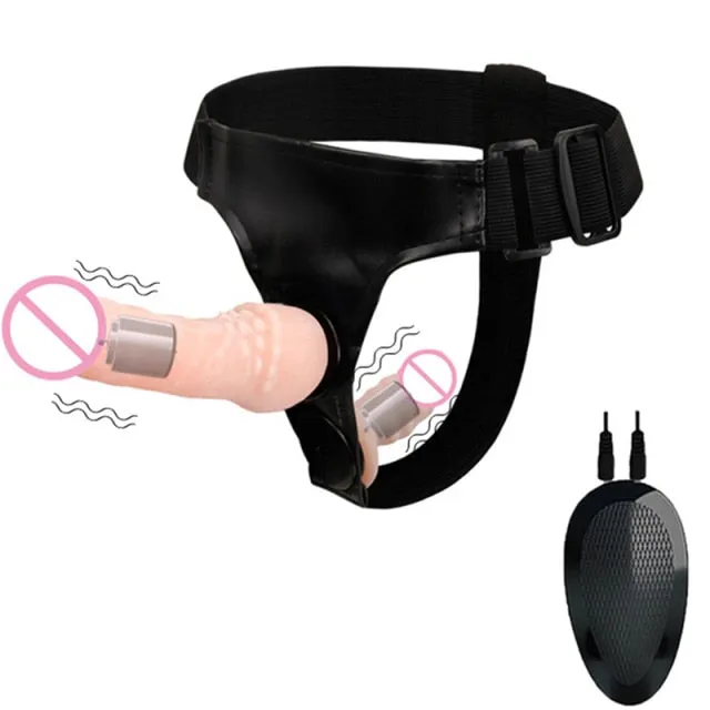 Double Penis Realistic Ultra Elastic Harness Belt Strap On Javaughn69ways Female Sex Toys