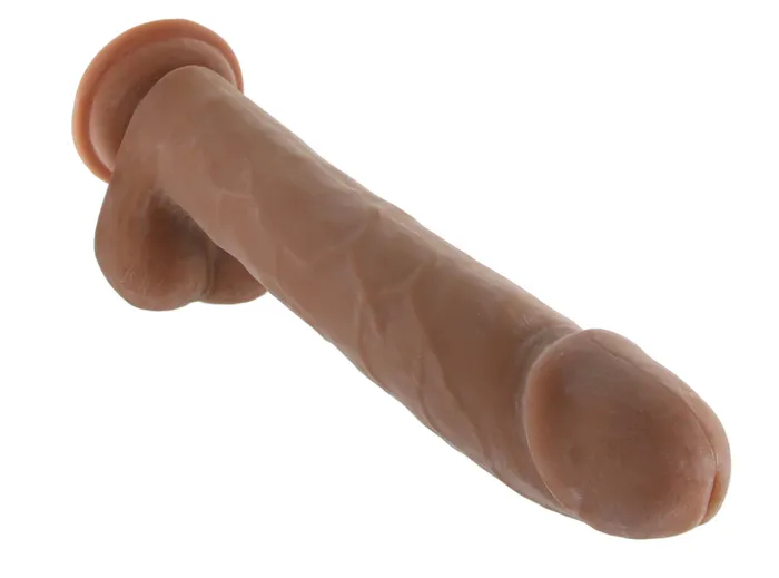 Erotica Adult Toys Dildos Size Queen 10 Inch Dildo in Brown