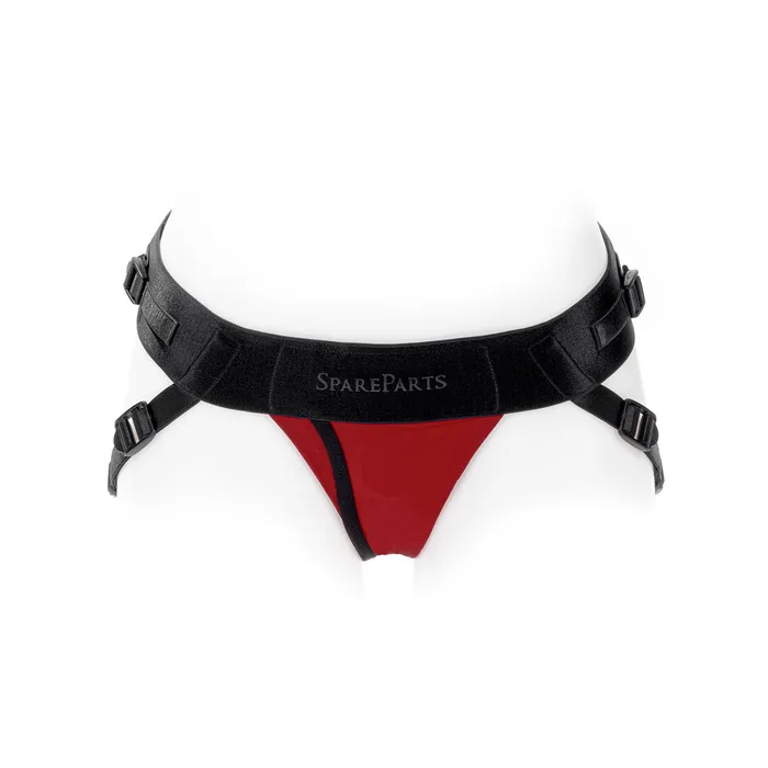 Female Sex Toys SpareParts HardWear SpareParts Joque Cover Undwr Harness Red Double Strap Size B Nylon