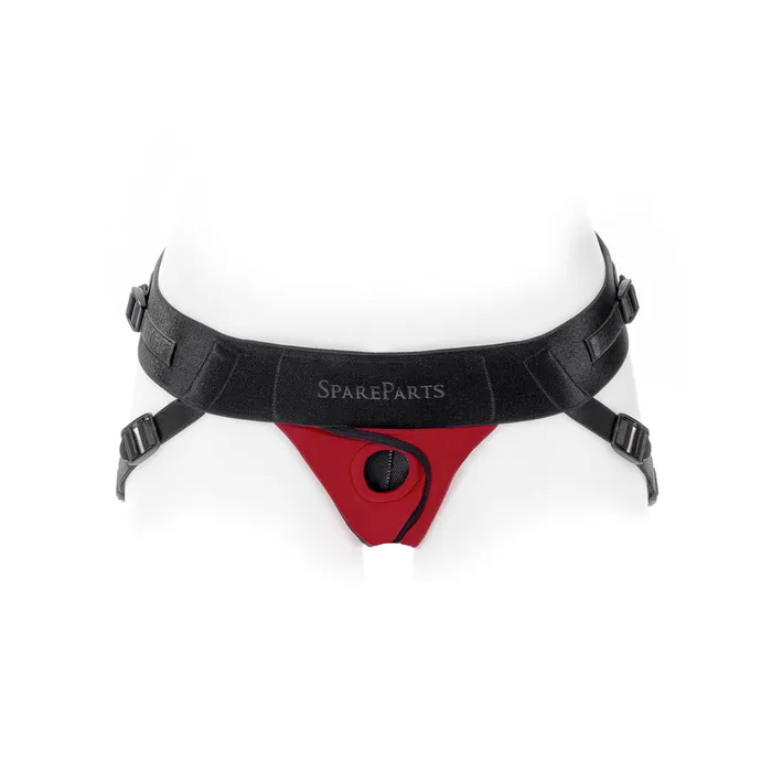 Female Sex Toys SpareParts HardWear SpareParts Joque Cover Undwr Harness Red Double Strap Size B Nylon