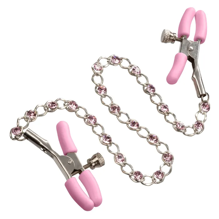 First Time Crystal Nipple Clamps Cal Exotics Female Sex Toys