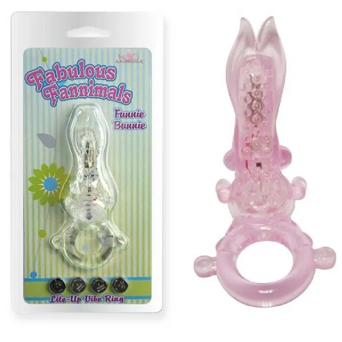 Funny Bunny Vibe Cock Ring Clear Sex Toy Adult Pleasure Xsales Couples