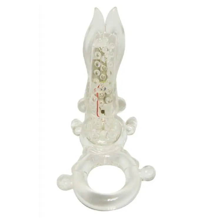 Funny Bunny Vibe Cock Ring Clear Sex Toy Adult Pleasure Xsales Couples