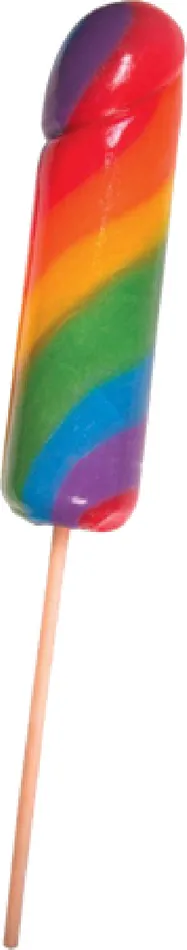 Hott Products Unlimited Jumbo Rainbow Cock Pops 6 X Display Dildos