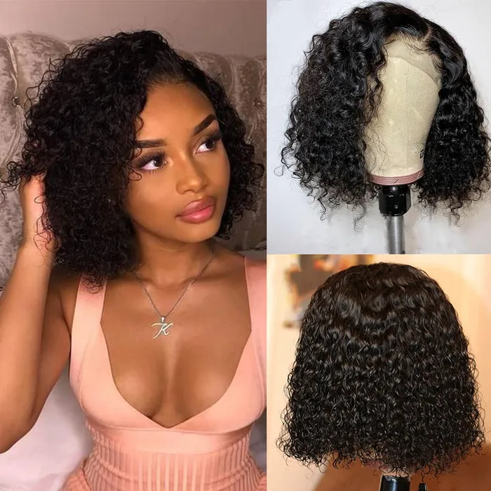 Javaughn69ways Couples Brazilian Curly Bob Human Hair Lace