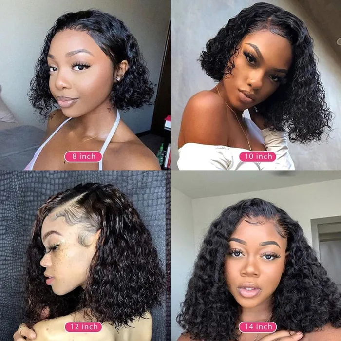 Javaughn69ways Vibrators Cranberry Hair Malaysian Hair Water Wave Wig Short Human Hair Wigs Remy Malaysian Human Hair Wigs For Women Bob Lace Front Wigs