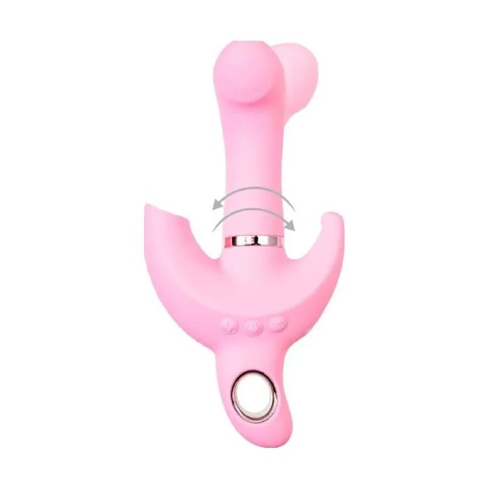 Jos Vibrators JOS Twist Me Triple GSpot Anal and Clit Stim Vibrator Pink