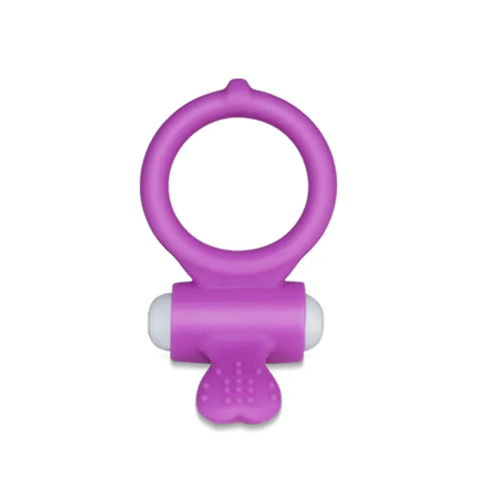 Lovetoy Vibrators Power Clit Cockring Heart Purple