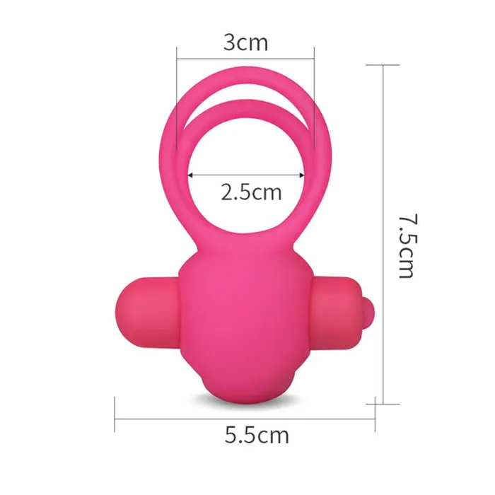 Lovetoy Vibrators Power Clit Duo Silicone Cockring Pink