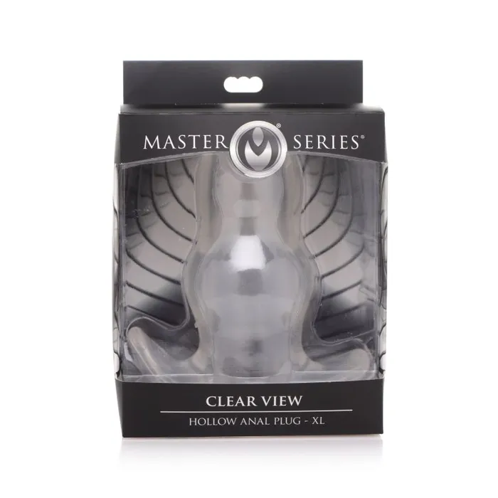 Male Sex Toys Master Series Clear View Hollow Anal Plug X Large