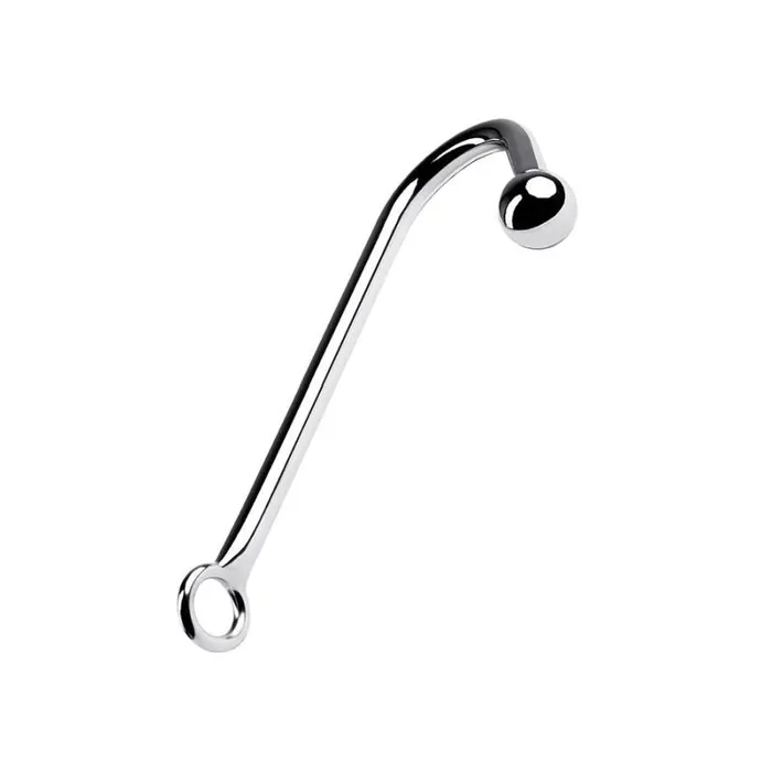 Male Sex Toys Metal Silver Metal Anal Hook w Ball