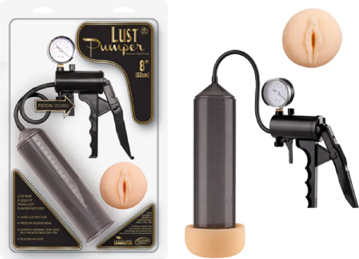 Nanma Male Sex Toys Lust Pumper 8 Pump W Gauge Vagina Black Sex Toy Adult Pleasure