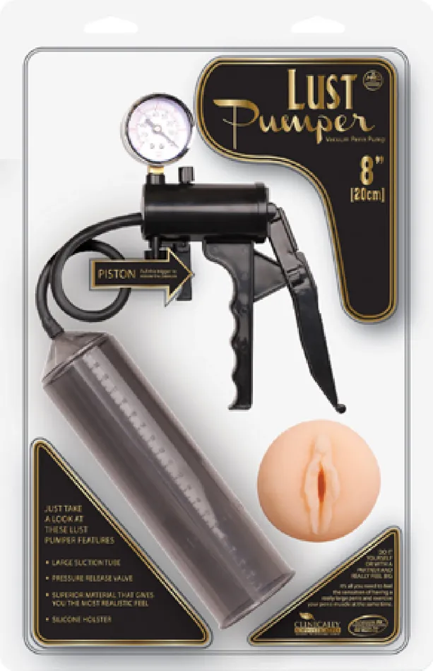 Nanma Male Sex Toys Lust Pumper 8 Pump W Gauge Vagina Black Sex Toy Adult Pleasure