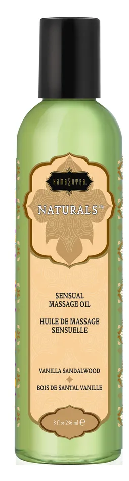 Naturals Massage Oil Vanilla Sandalwood 8 Fl Oz Kama Sutra Couples