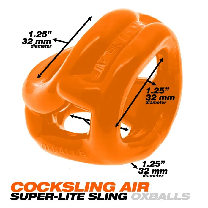 OxBalls Male Sex Toys Original Lite Cocksling Air Orange