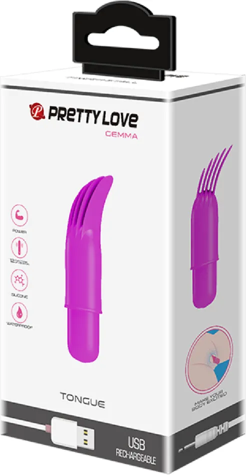 Pretty Love Vibrators Rechargeable Gemma Tongue Purple