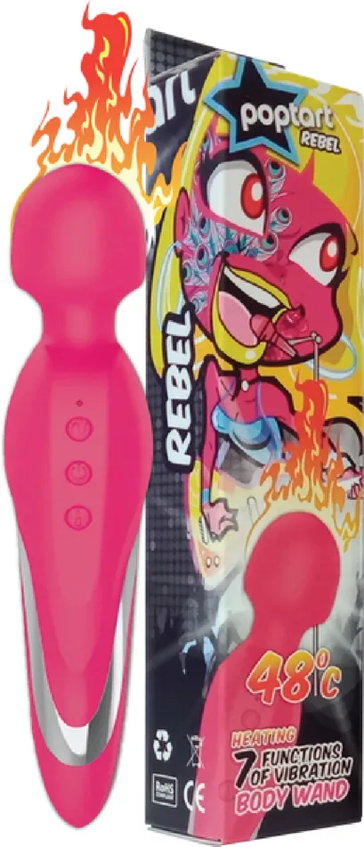 Rechargable Warming Body Wand Rebel Pink Celebrity Knights Vibrators