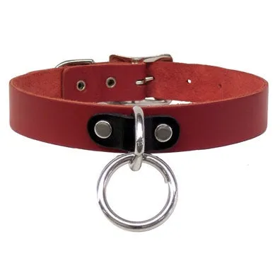 RedBlack Halter Ring Collar Kookie Intl Anal