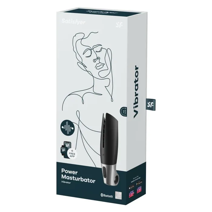 Satisfyer Power Masturbator Black Silver Satisfyer Anal