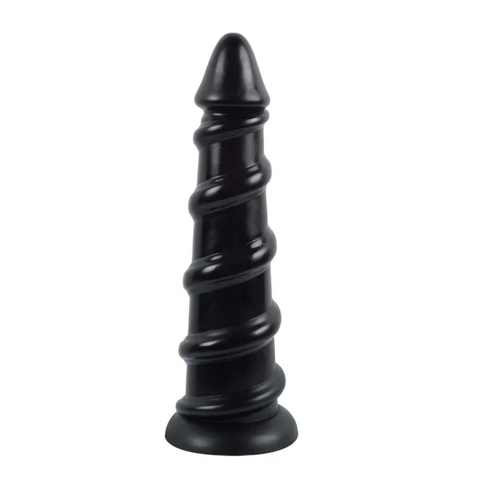 Spiral Cone Butt Plug Black XMEN Anal